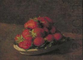 Henri Fantin-Latour Aardbeien in een aardewerk schoteltje china oil painting image